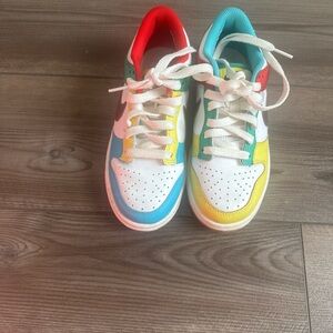 Nike Kids Sneakers in Blue, Yellow, and Red